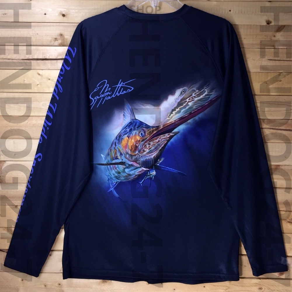 WORLDWIDE SPORTSMAN SALT PRINT MEN’S LONG SLV TEE - Picture 3 of 4